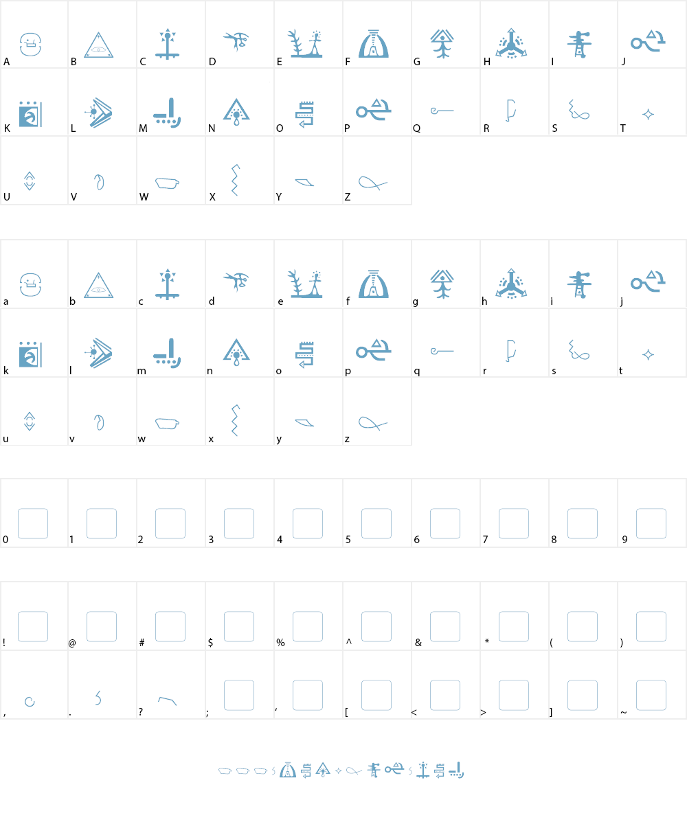 Giedi Golden Disk Font Character